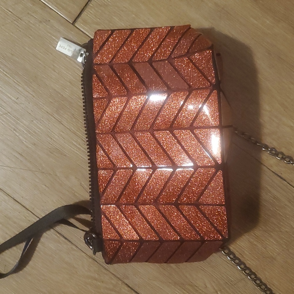 New Emilio Pepe Made in Italy Geometric Interchangeable Chain Bag.